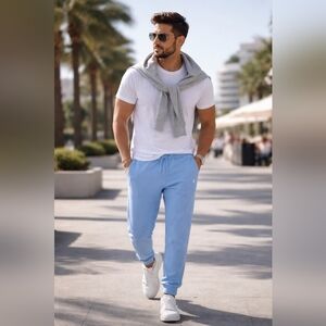 ❌️SOLD❌️NEW Polo Ralph Lauren Double-Knit Jogger Sweatpants Mens Large Blue